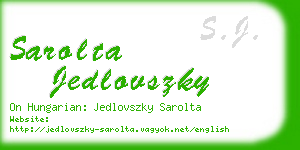 sarolta jedlovszky business card